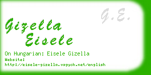 gizella eisele business card